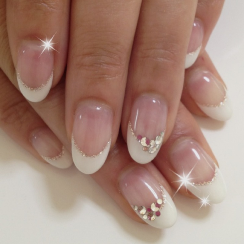 シンプル白フレンチ Ra Nail ラ ネイル