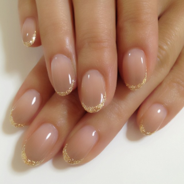 秋色カラグラ 先端ラメライン Ra Nail ラ ネイル